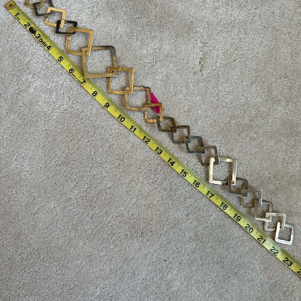 Statement Necklace Featuring Interlocking Squares… - image 8